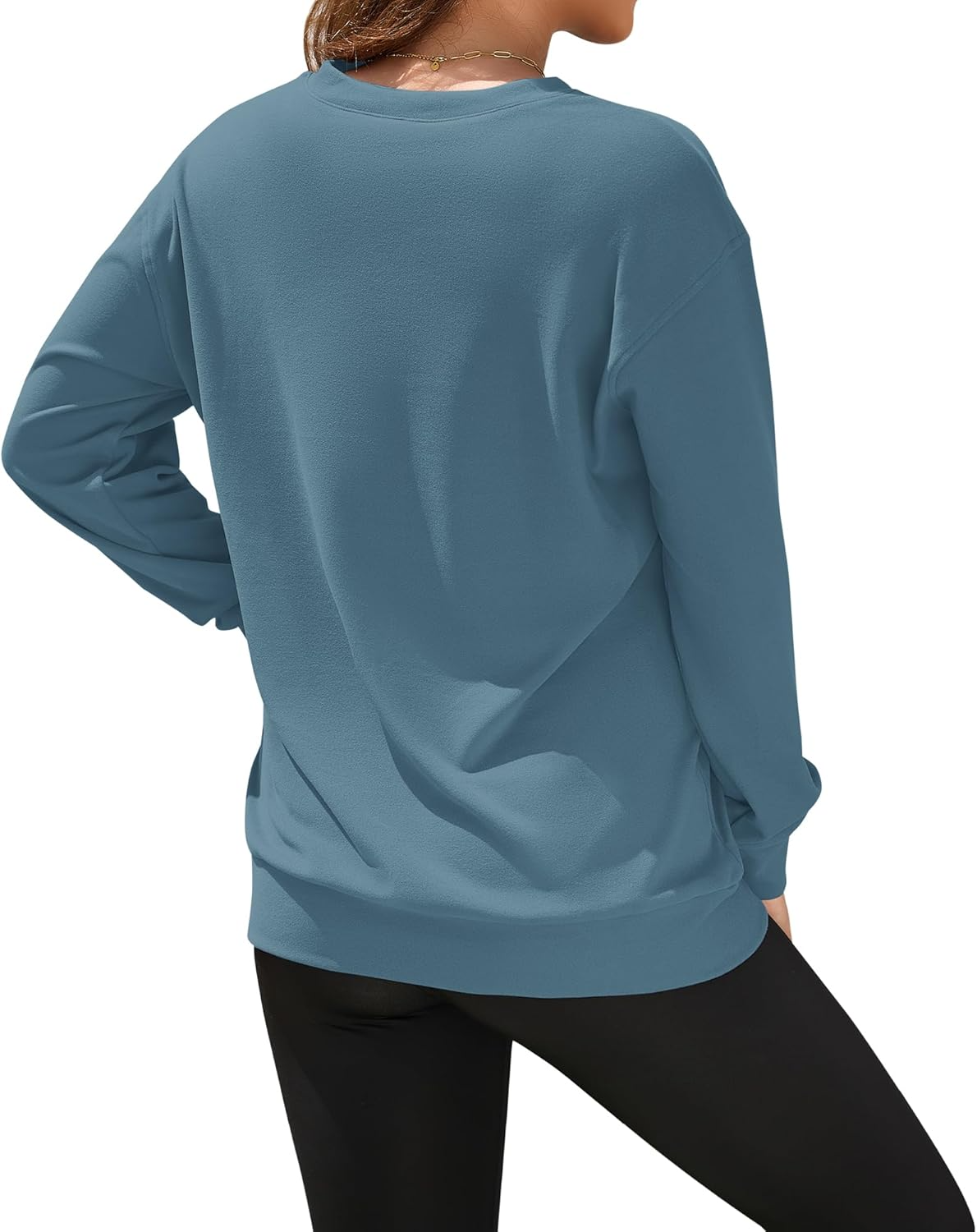 Womens Casual Long Sleeve Sweatshirt with Pockets