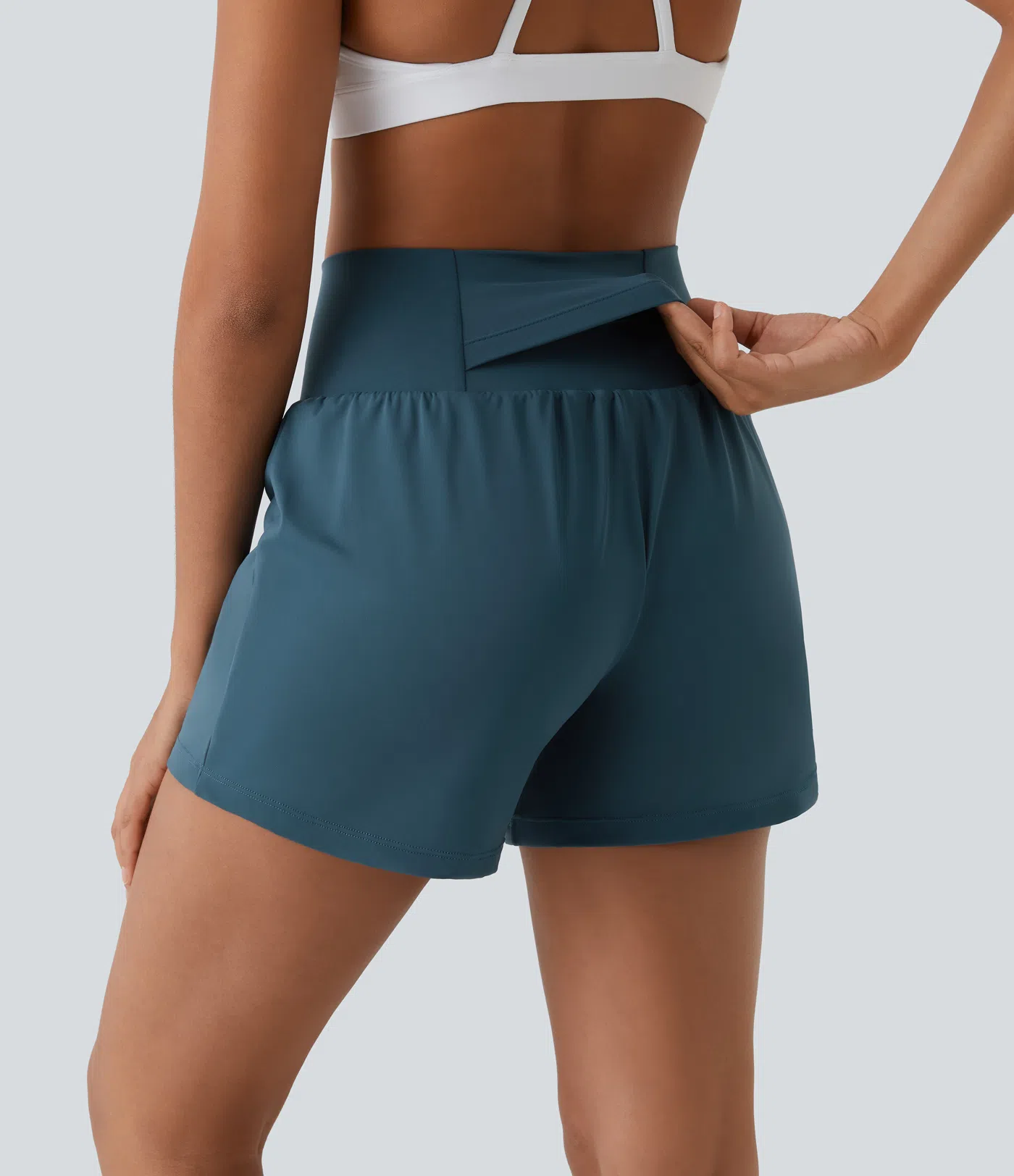 Airy Super High Waisted 2-in-1 Cool Touch Yoga Shorts with Pockets