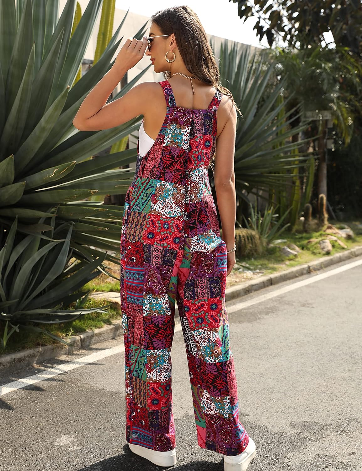 Women's Patchwork Dual Pocket Jumpsuit (BUY 2 FREE SHIPPING)