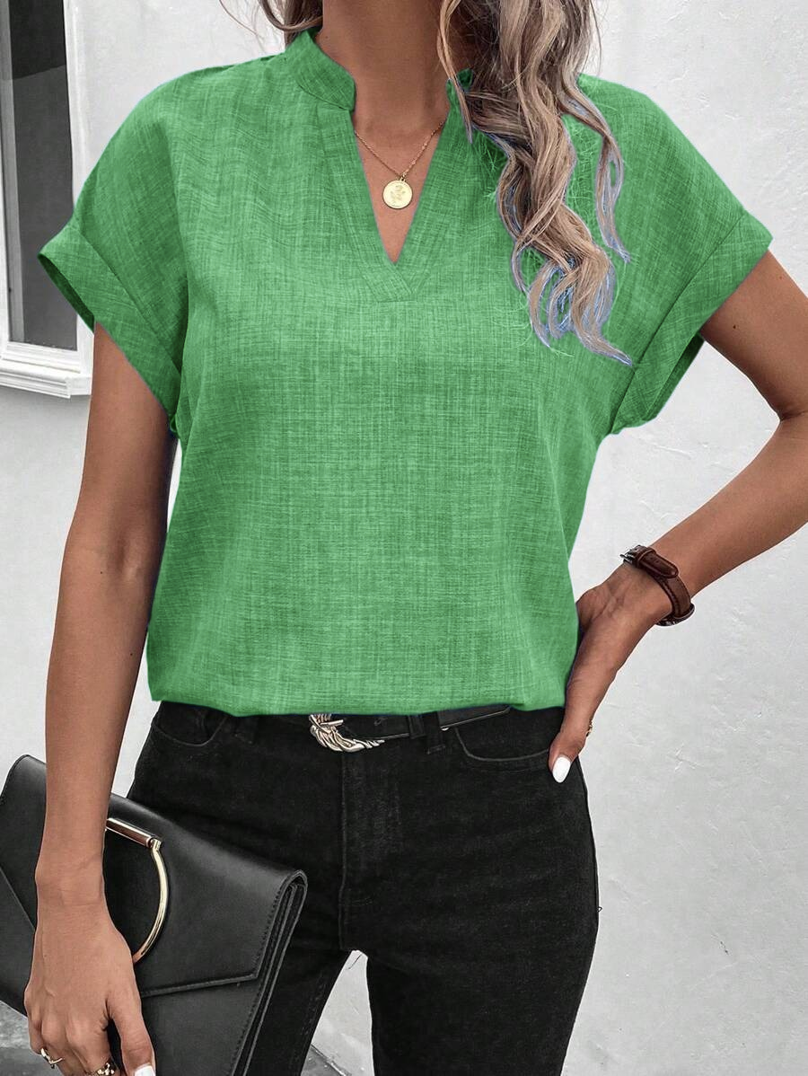 Women's Summer V-neck Casual Short-sleeved Basic Tops(BUY 3 FREE SHIPPING)