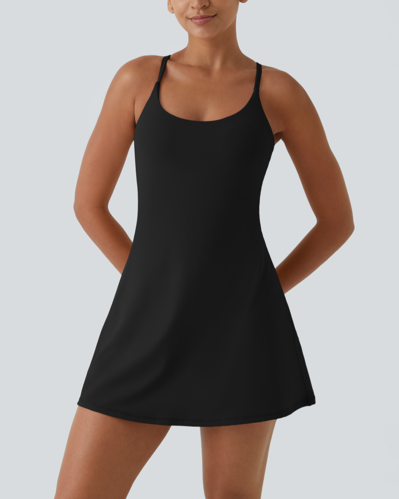 ✨Women's Backless Tummy Sculpting Sports Dress With Built-in Shorts (Buy 2 Free Shipping)