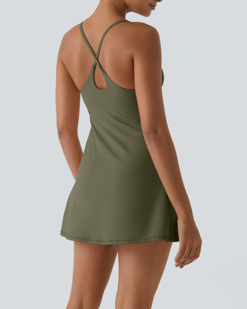 ✨Women's Backless Tummy Sculpting Sports Dress With Built-in Shorts (Buy 2 Free Shipping)