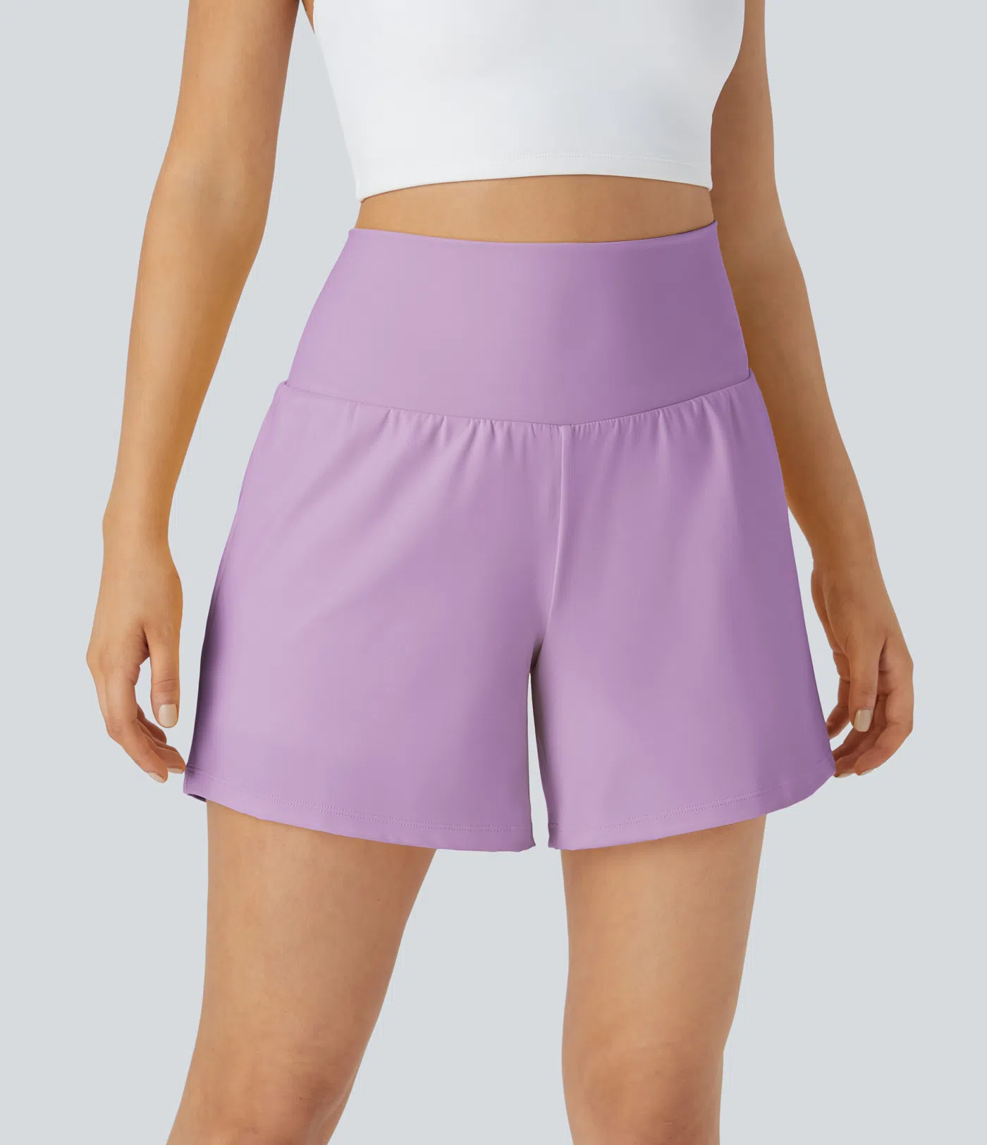 Airy Super High Waisted 2-in-1 Cool Touch Yoga Shorts with Pockets