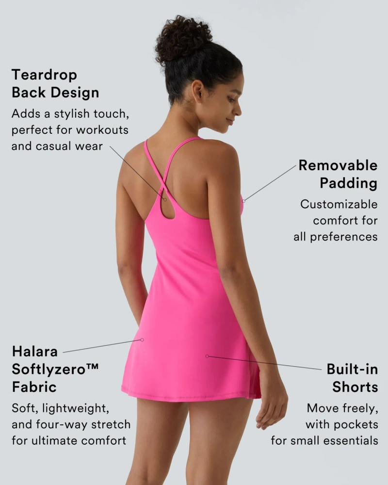 ✨Women's Backless Tummy Sculpting Sports Dress With Built-in Shorts (Buy 2 Free Shipping)
