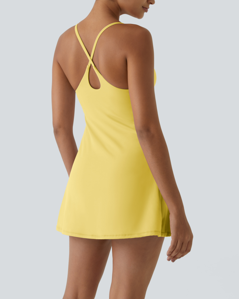 ✨Women's Backless Tummy Sculpting Sports Dress With Built-in Shorts (Buy 2 Free Shipping)