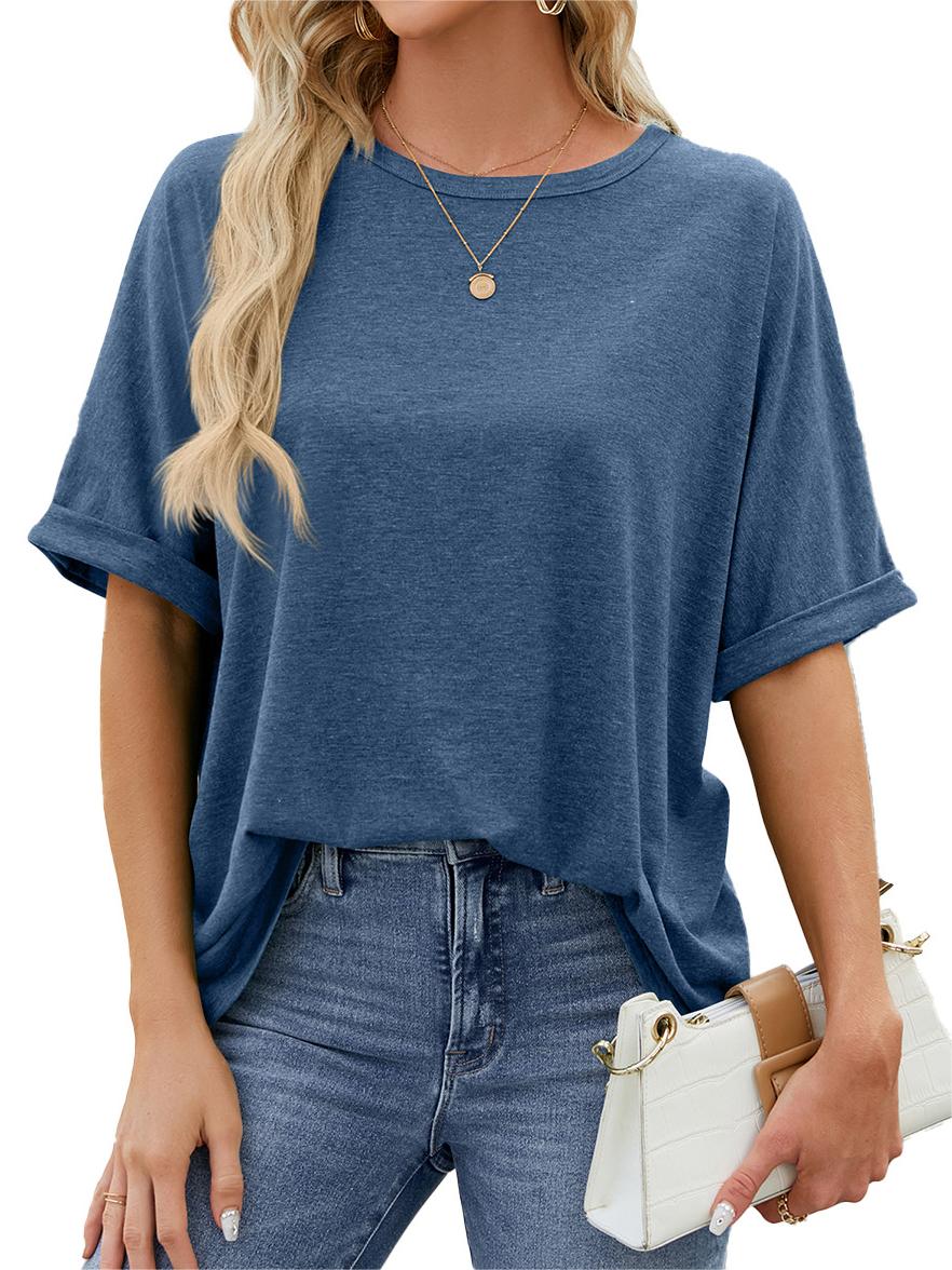 ⏰Hot Sale-Women's Oversized Basic Crew Neck Casual T-Shirt