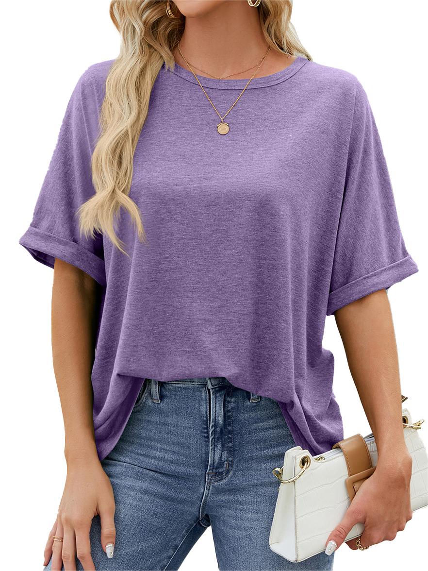 ⏰Hot Sale-Women's Oversized Basic Crew Neck Casual T-Shirt