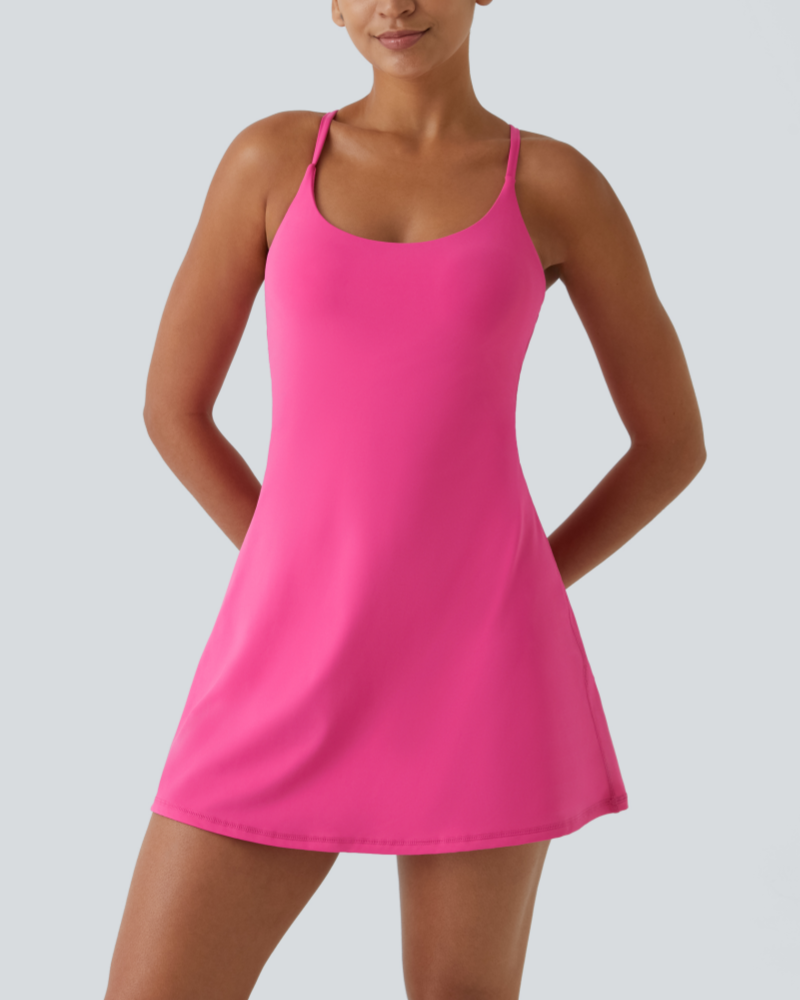 ✨Women's Backless Tummy Sculpting Sports Dress With Built-in Shorts (Buy 2 Free Shipping)