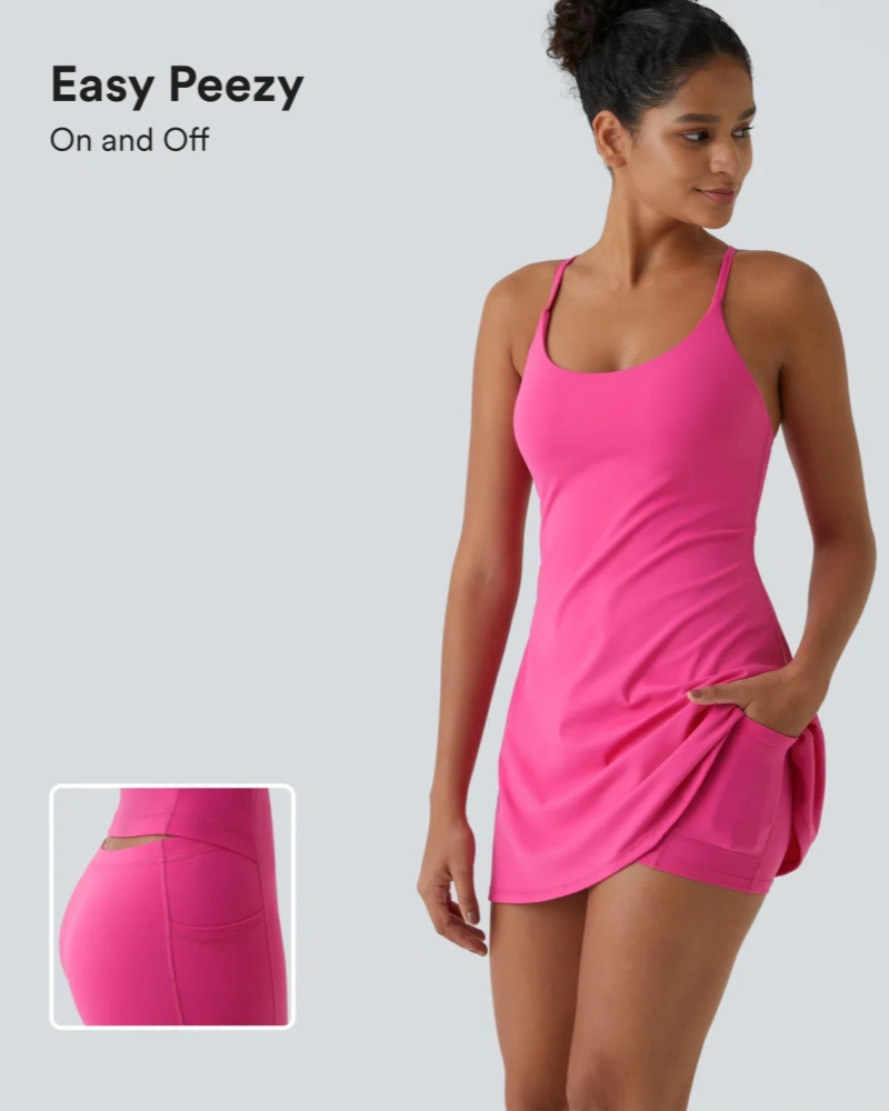 ✨Women's Backless Tummy Sculpting Sports Dress With Built-in Shorts (Buy 2 Free Shipping)