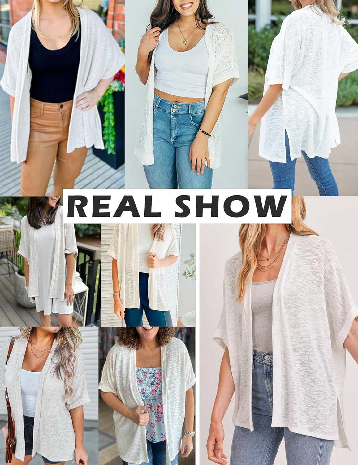 Women's Casual Summer Cardigan Open Front Beach Coverups