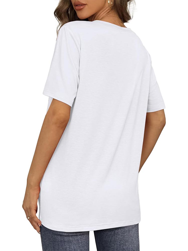 Womens V Neck Short Sleeve T Shirts (BUY 3 FREE SHIPPING)