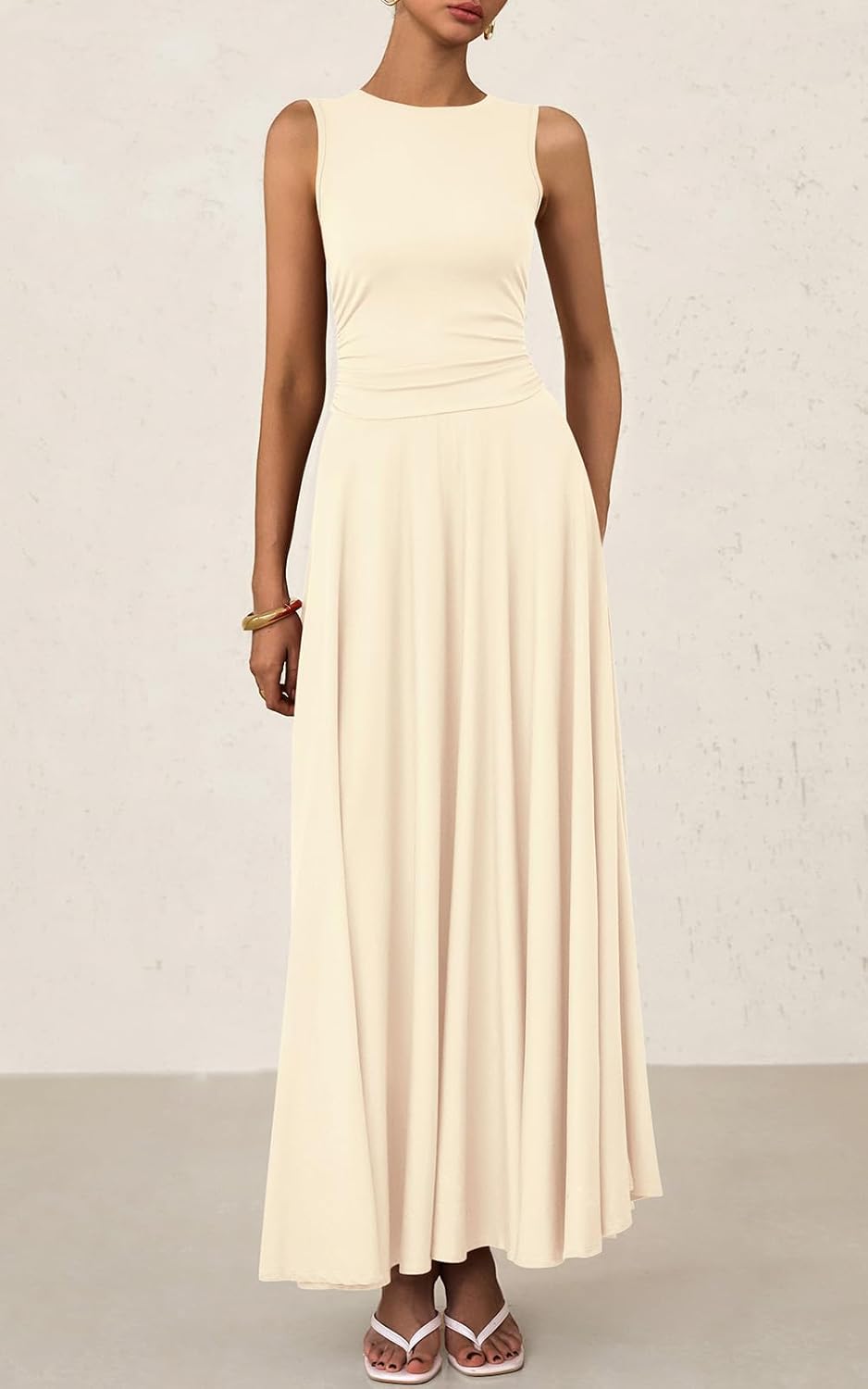 Women's Casual Sleeveless Crewneck Aline Maxi Dress (BUY 2 FREE SHIPPING)