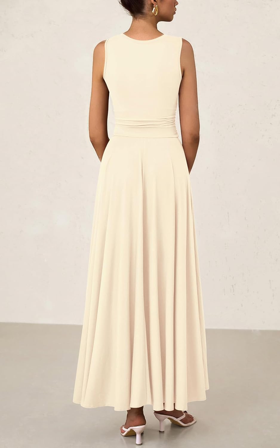 Women's Casual Sleeveless Crewneck Aline Maxi Dress (BUY 2 FREE SHIPPING)