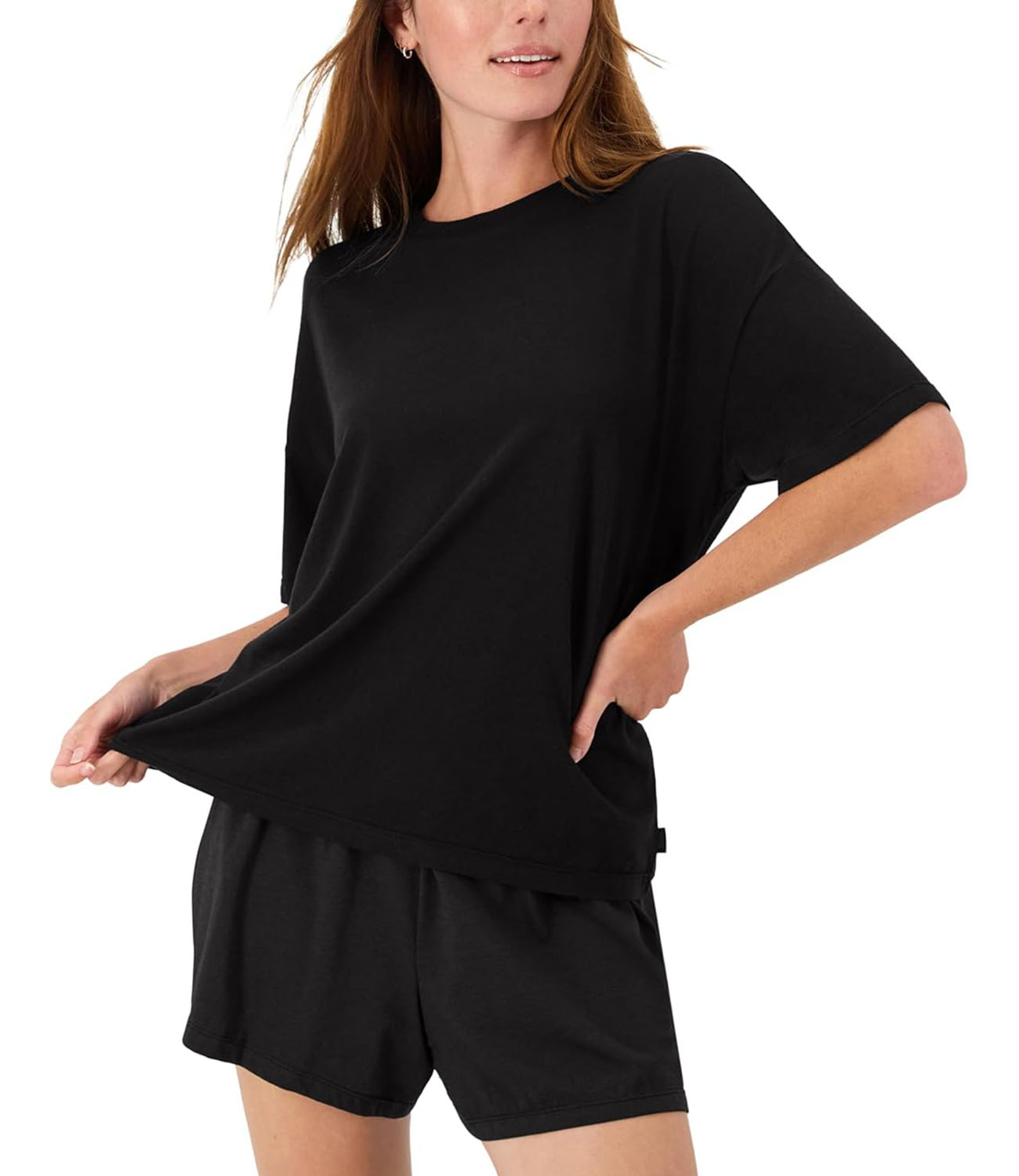 Women's SuperSoft Comfywear Boxy T-Shirt & Sleep shorts (buy 2 free shipping)