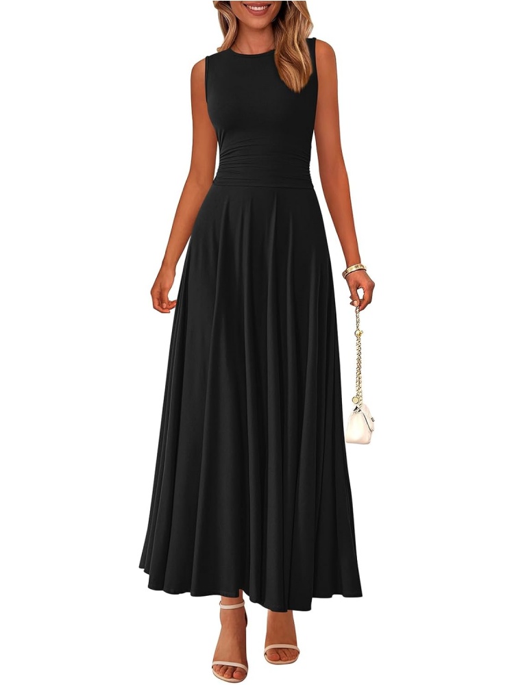 Women's Casual Sleeveless Crewneck Aline Maxi Dress (BUY 2 FREE SHIPPING)