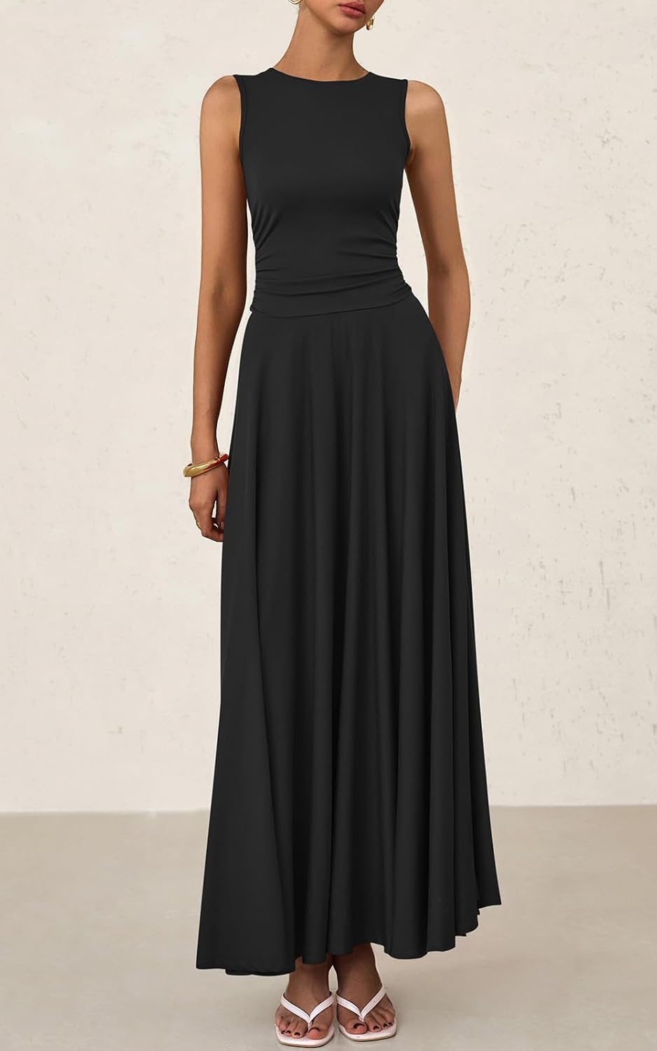 Women's Casual Sleeveless Crewneck Aline Maxi Dress (BUY 2 FREE SHIPPING)