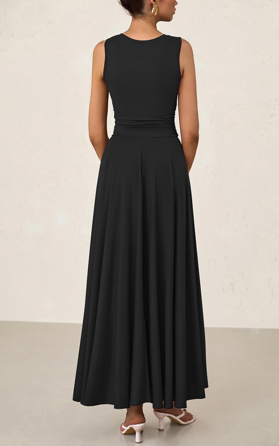 Women's Casual Sleeveless Crewneck Aline Maxi Dress (BUY 2 FREE SHIPPING)