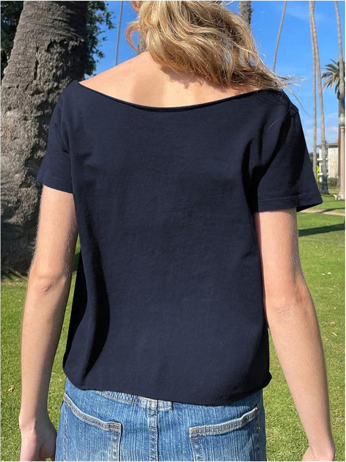 Women's Off-the-shoulder Short Sleeve T-Shirt (BUY 3 FREE SHIPPING)