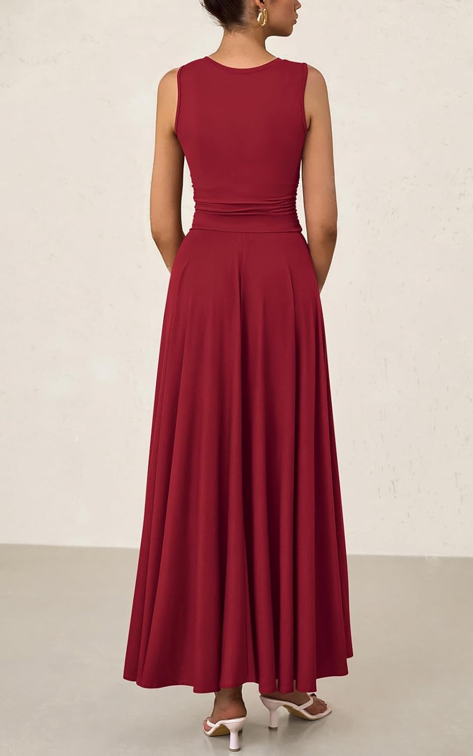 Women's Casual Sleeveless Crewneck Aline Maxi Dress (BUY 2 FREE SHIPPING)