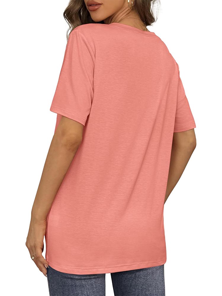 Womens V Neck Short Sleeve T Shirts (BUY 3 FREE SHIPPING)