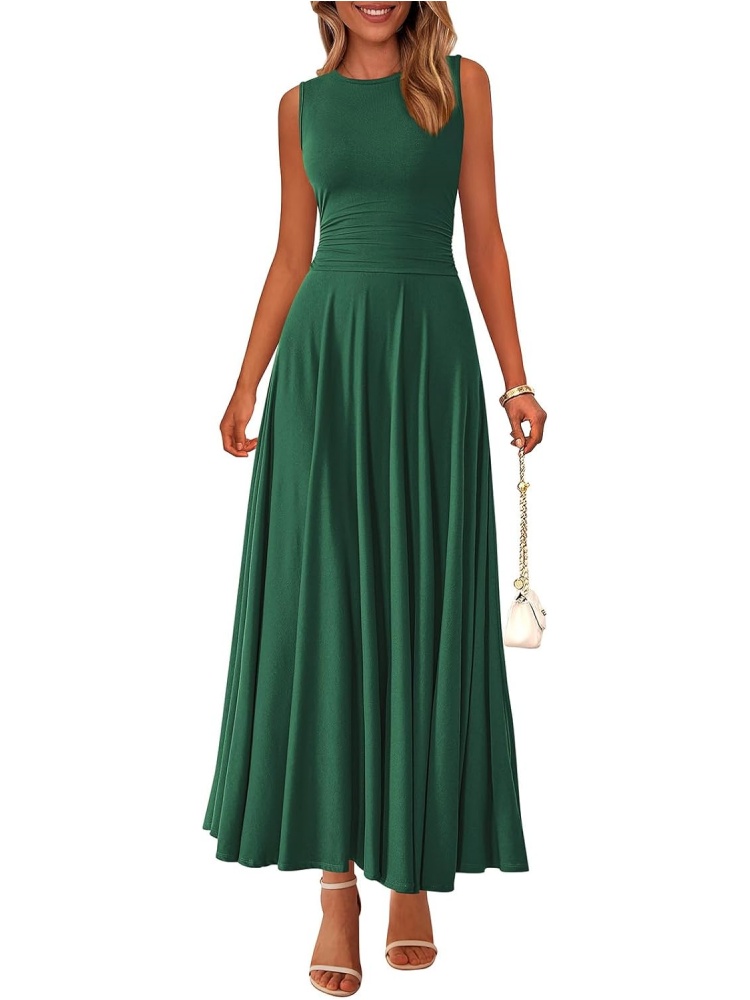 Women's Casual Sleeveless Crewneck Aline Maxi Dress (BUY 2 FREE SHIPPING)