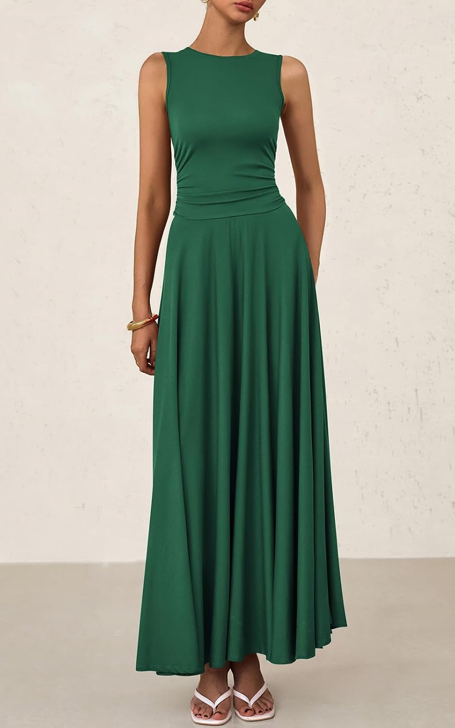 Women's Casual Sleeveless Crewneck Aline Maxi Dress (BUY 2 FREE SHIPPING)