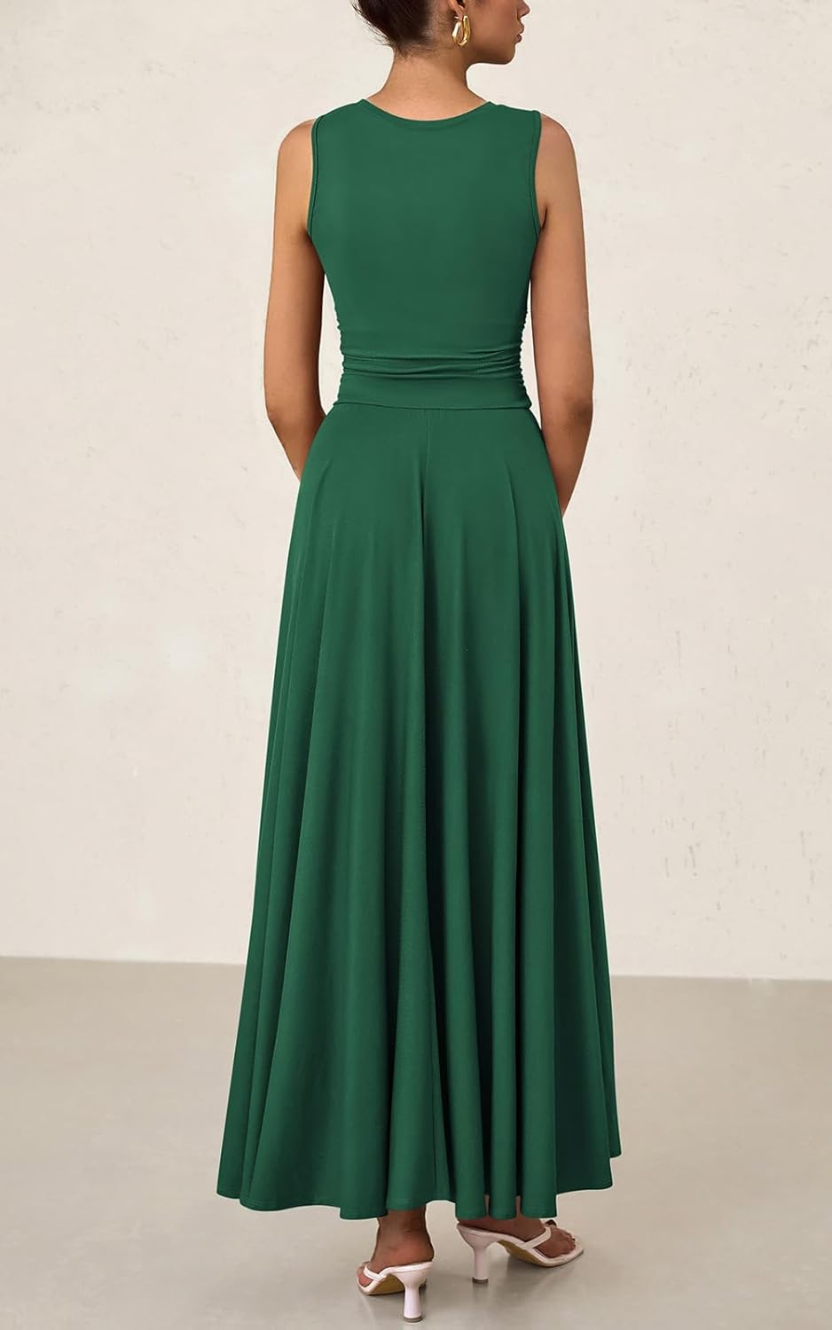 Women's Casual Sleeveless Crewneck Aline Maxi Dress (BUY 2 FREE SHIPPING)