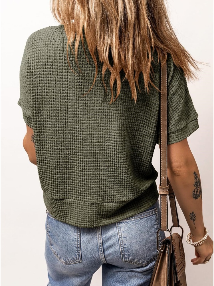 Women's Casual Waffle Knit Button Down Shirts (BUY 2 FREE SHIPPING)