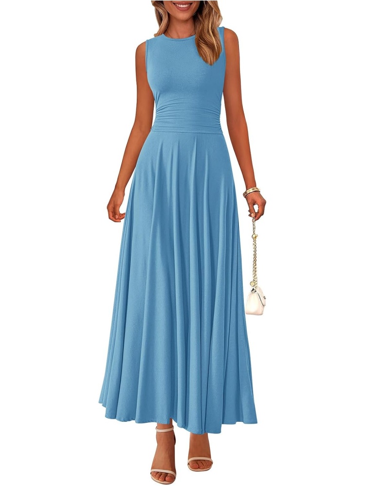 Women's Casual Sleeveless Crewneck Aline Maxi Dress (BUY 2 FREE SHIPPING)