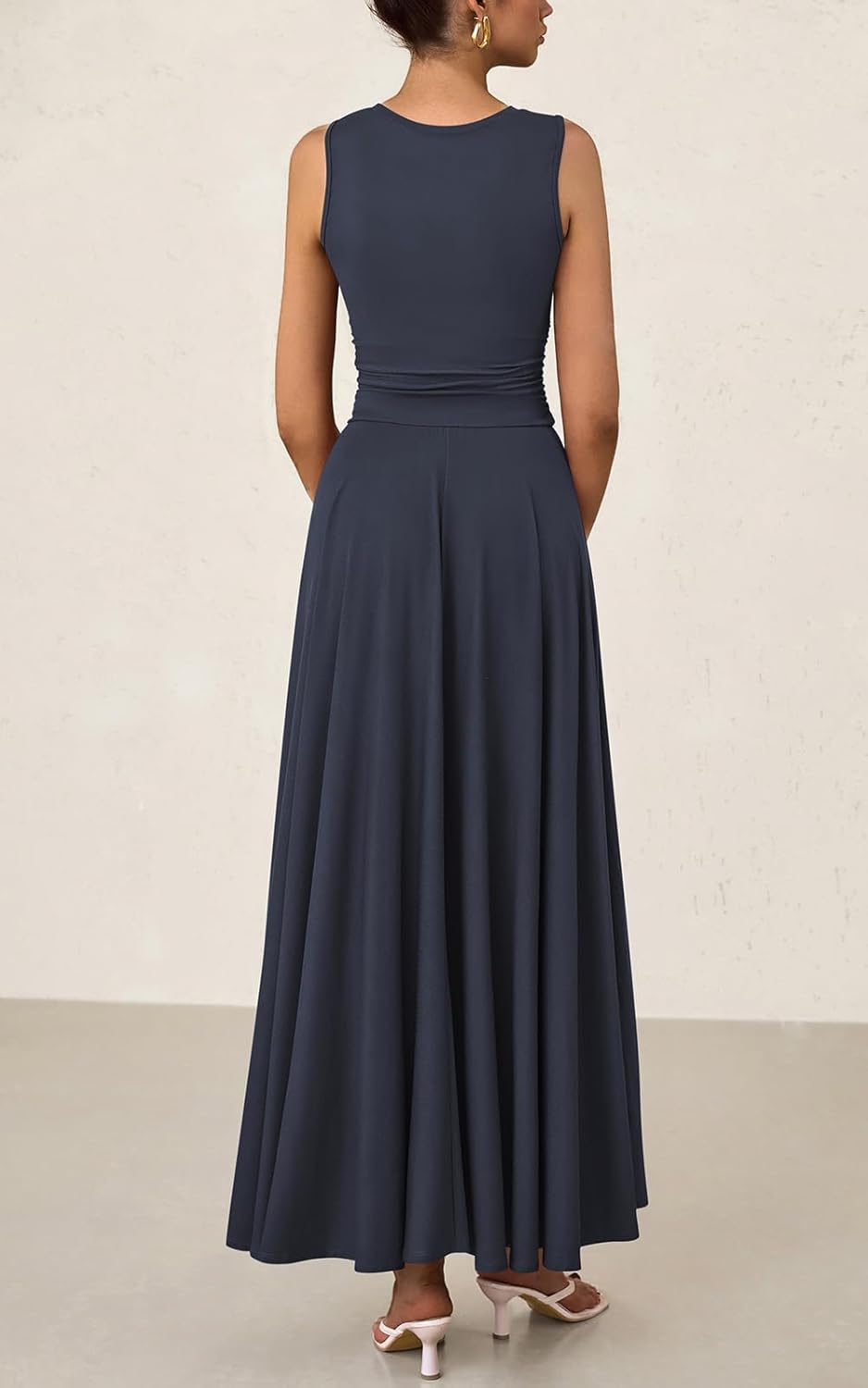 Women's Casual Sleeveless Crewneck Aline Maxi Dress (BUY 2 FREE SHIPPING)