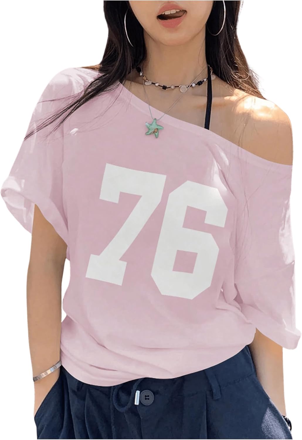 Women's Off-the-shoulder Short Sleeve T-Shirt (BUY 3 FREE SHIPPING)