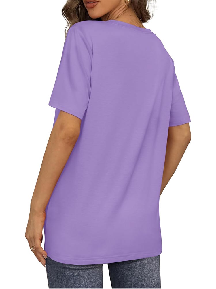 Womens V Neck Short Sleeve T Shirts (BUY 3 FREE SHIPPING)