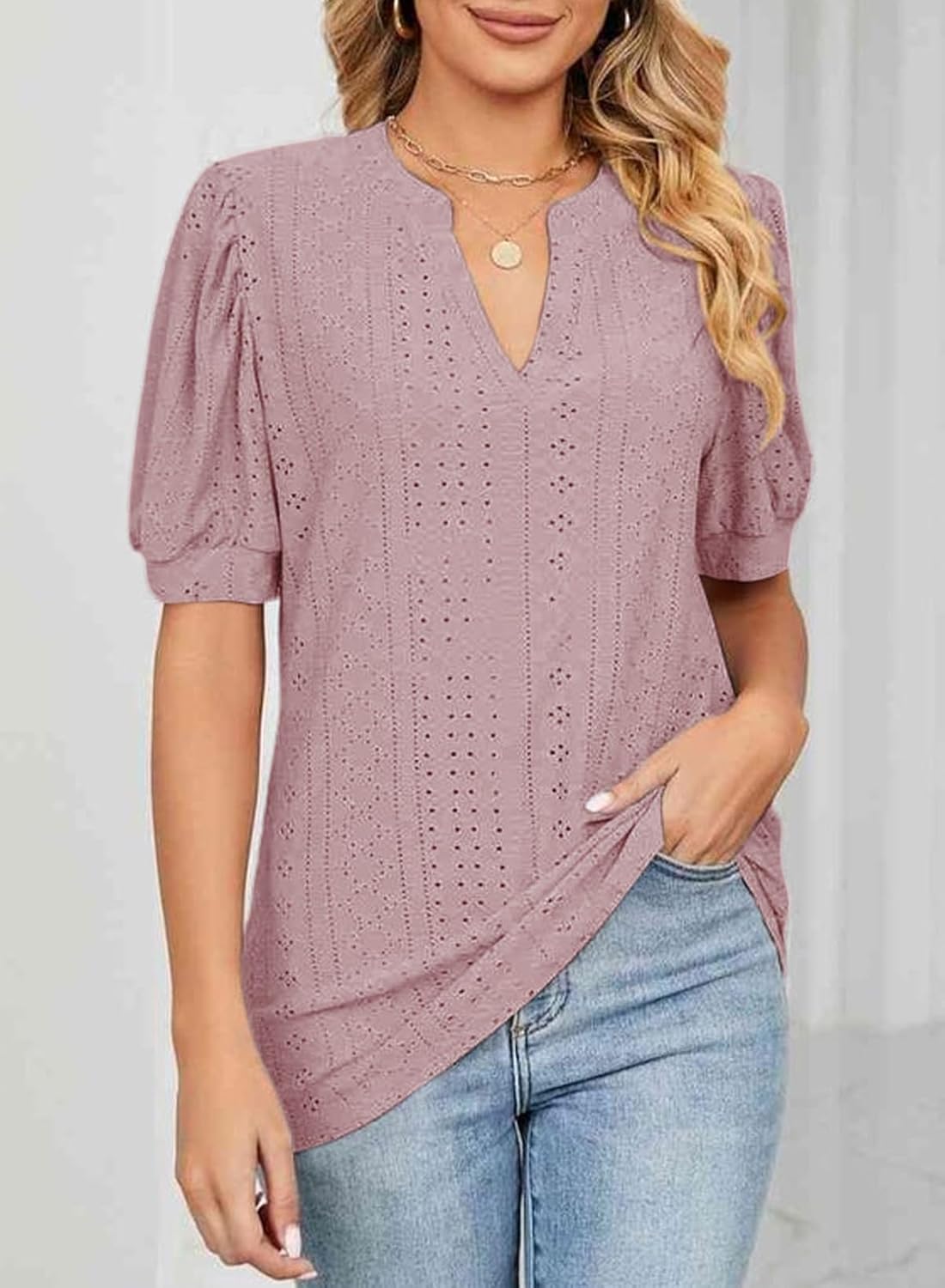 Womens Casual Hollow Out Cute Lace Tops (buy 3 free shipping)