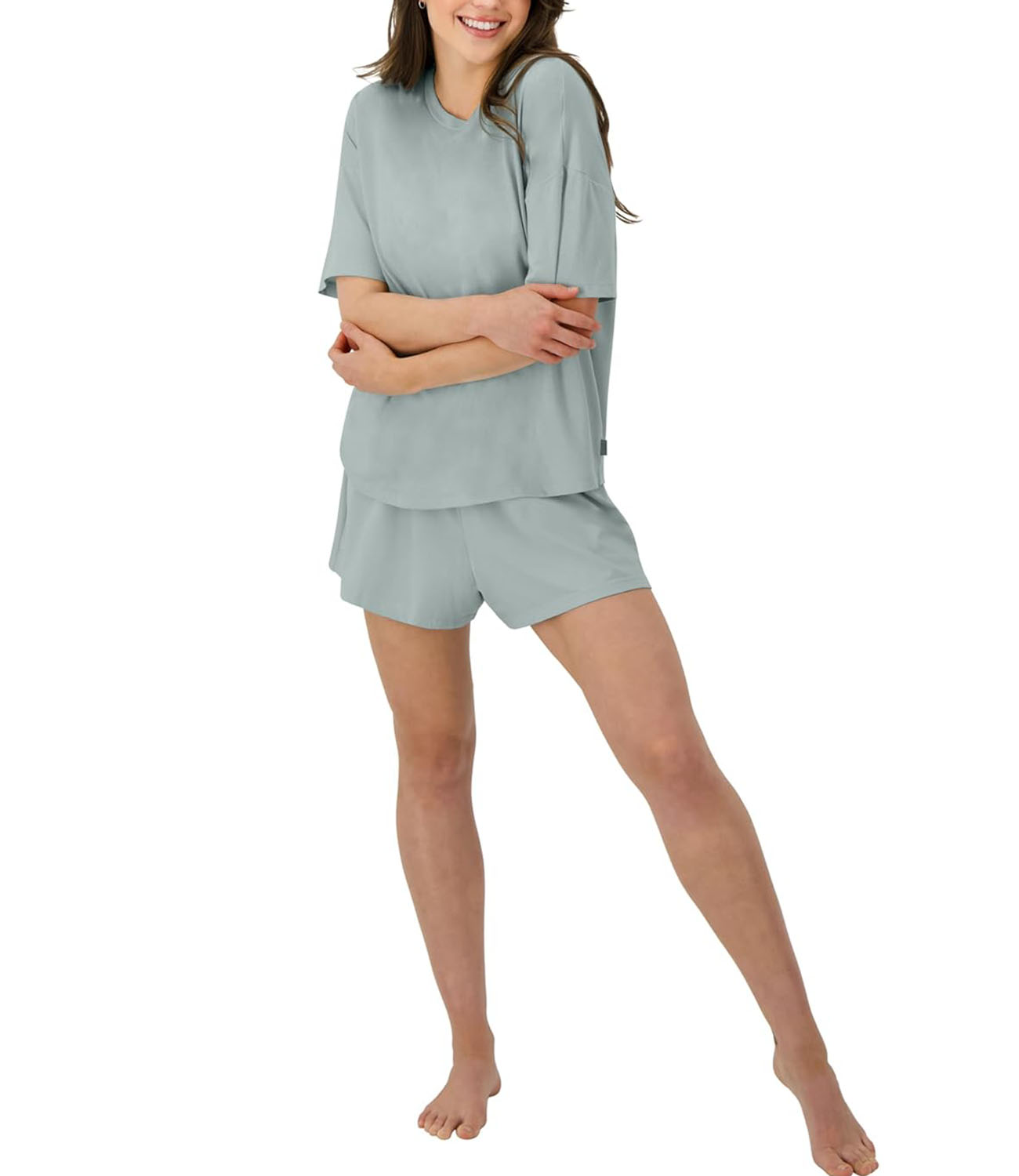 Women's SuperSoft Comfywear Boxy T-Shirt & Sleep shorts (buy 2 free shipping)