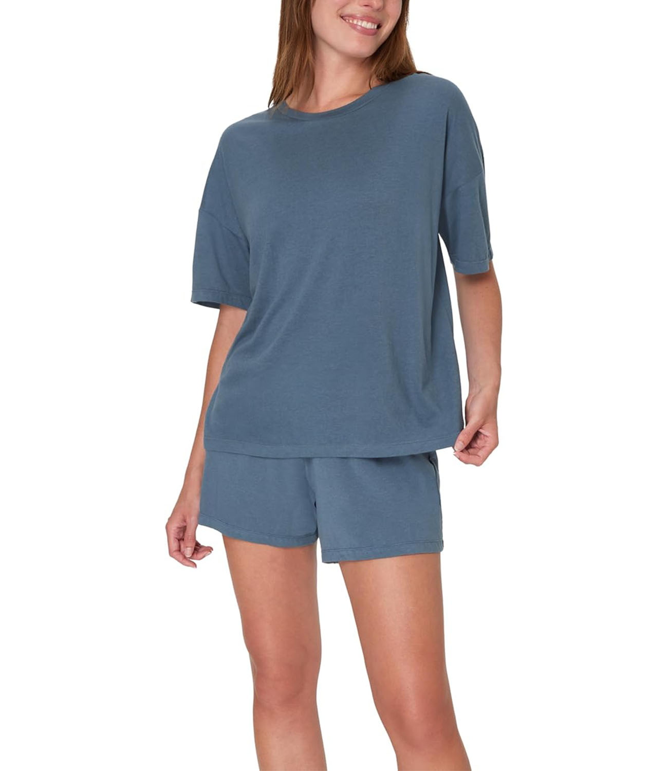 Women's SuperSoft Comfywear Boxy T-Shirt & Sleep shorts (buy 2 free shipping)