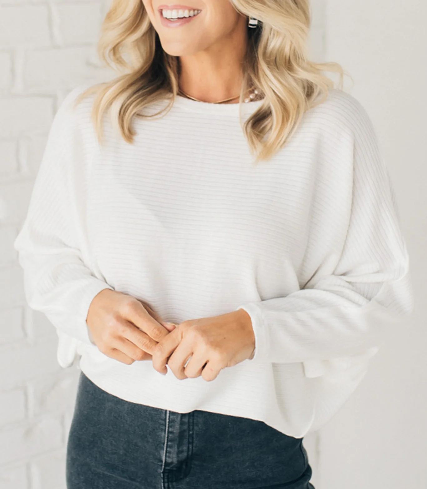 Women's Ribbed Batwing Sleeve Top（Buy 2 Free Shipping）