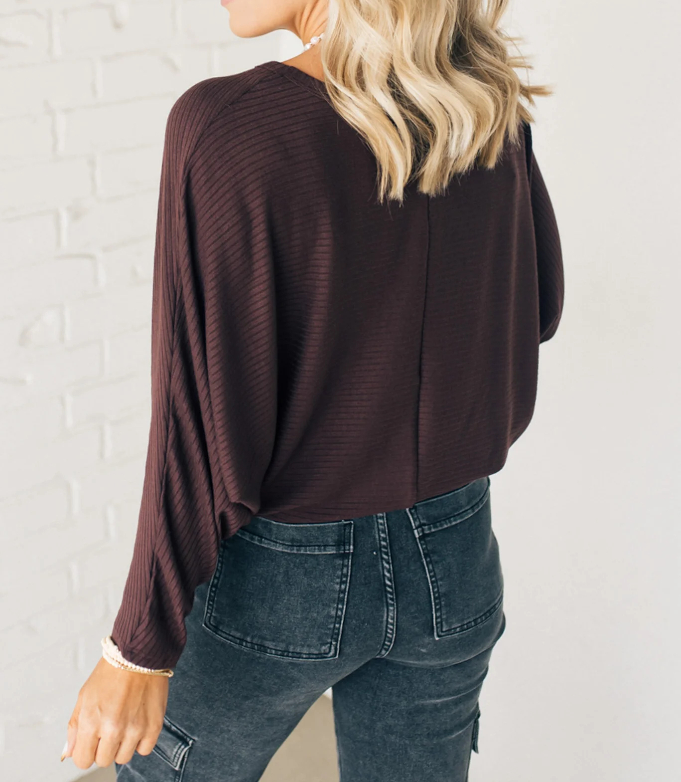 Women's Ribbed Batwing Sleeve Top（Buy 2 Free Shipping）