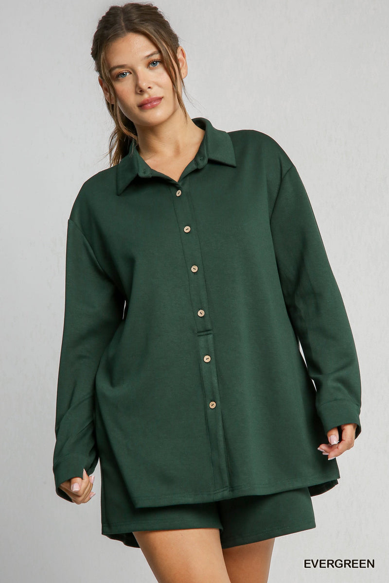 All In One Button Down Shirt Romper