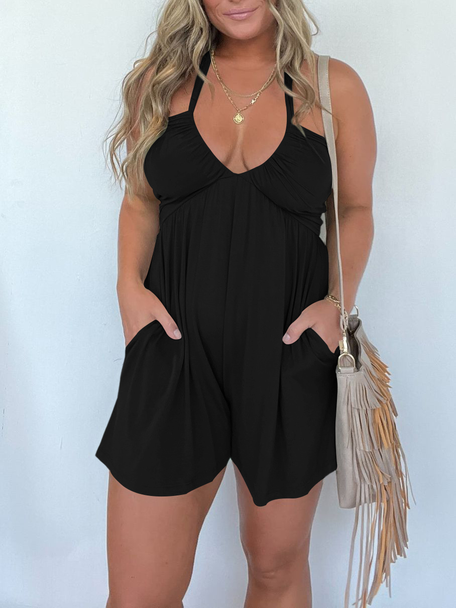 Halter Neck Romper(Buy 2 Free Shipping)-hivebabe.com