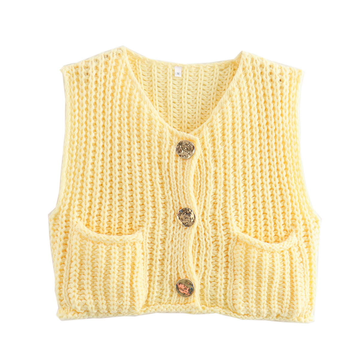 Super Soft Chic Cropped Knitted Chunky Sweater Vest