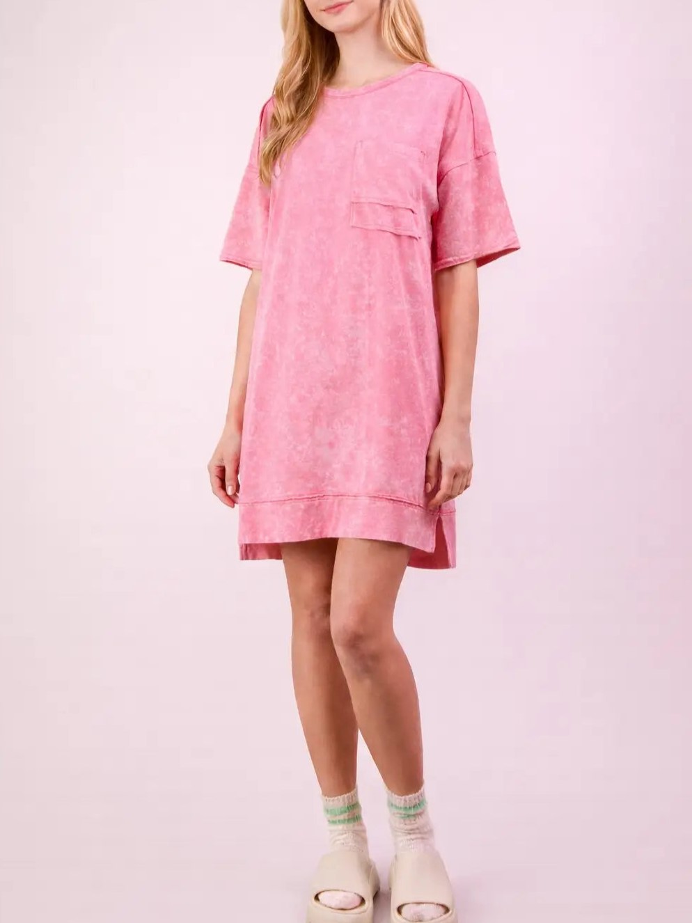 Women's Washed Oversized T-shirt Dress