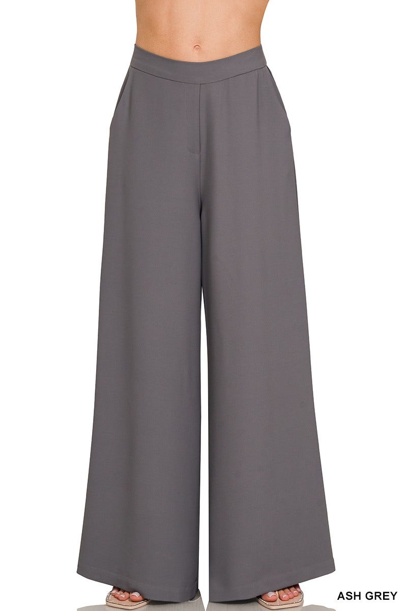 Relaxed Fit Wide Leg Pants