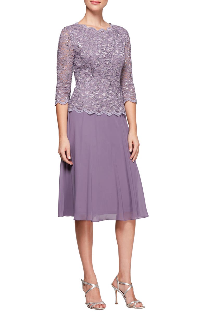 Jewel Neck Two-Piece Cocktail Dress