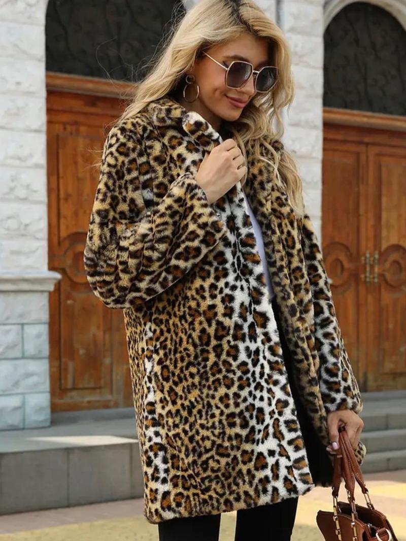 Leopard Print Faux Fur Coat (BUY 2 FREE SHIPPING!!!)