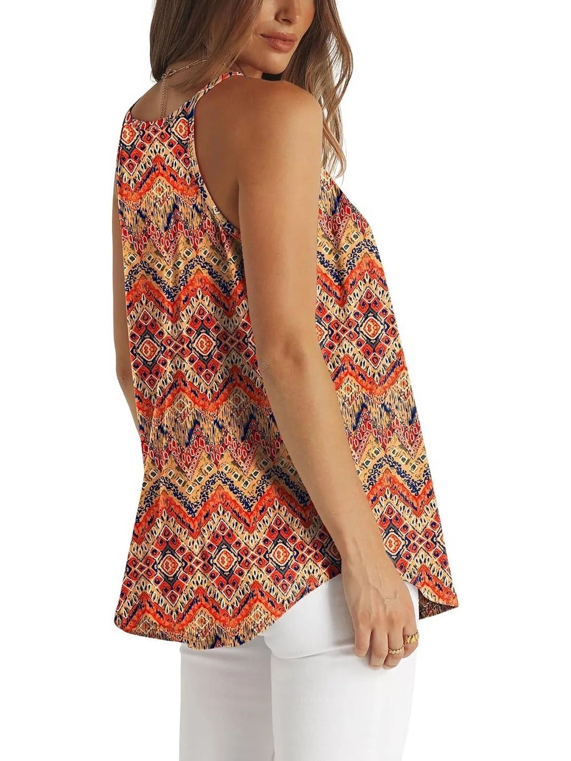 HOT SALE Women's Curved Hem Pleated Spaghetti Strap Tank Tops