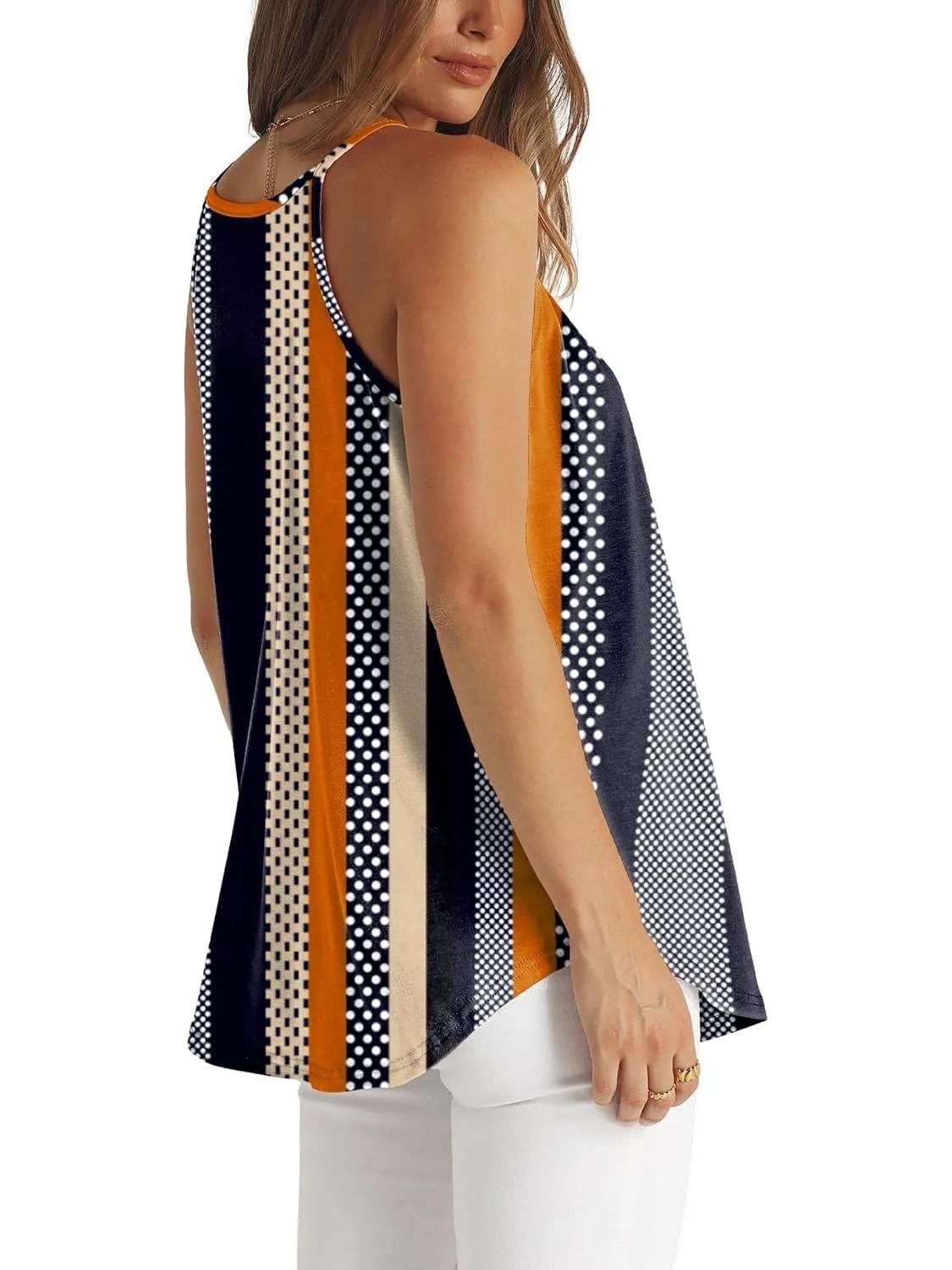 HOT SALE Women's Curved Hem Pleated Spaghetti Strap Tank Tops