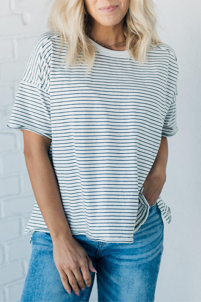 Hazel Striped Boxy Tee