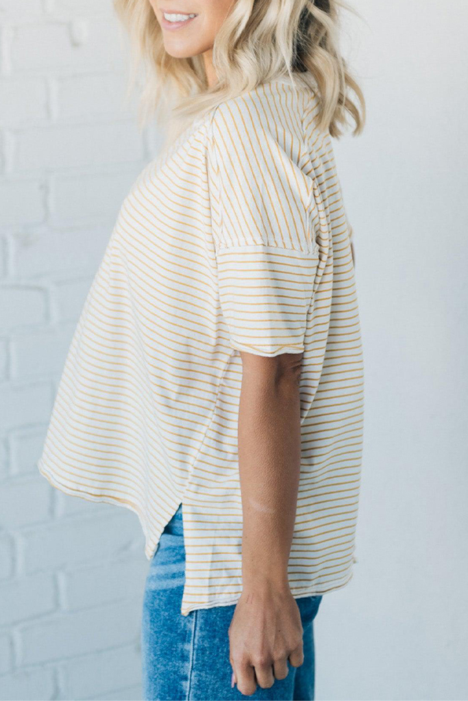 Hazel Striped Boxy Tee