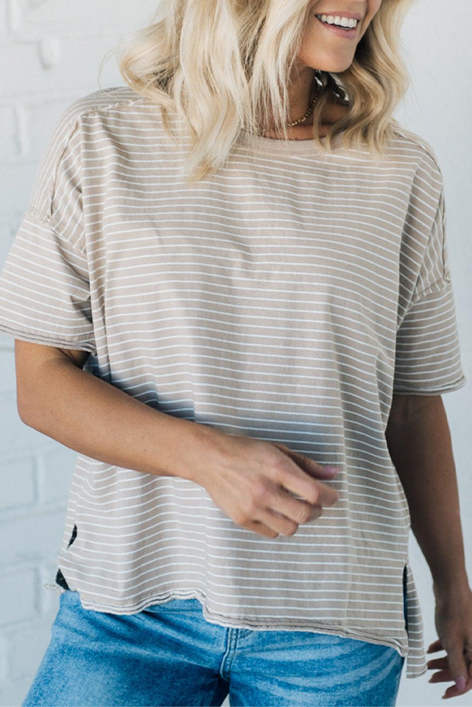 Hazel Striped Boxy Tee