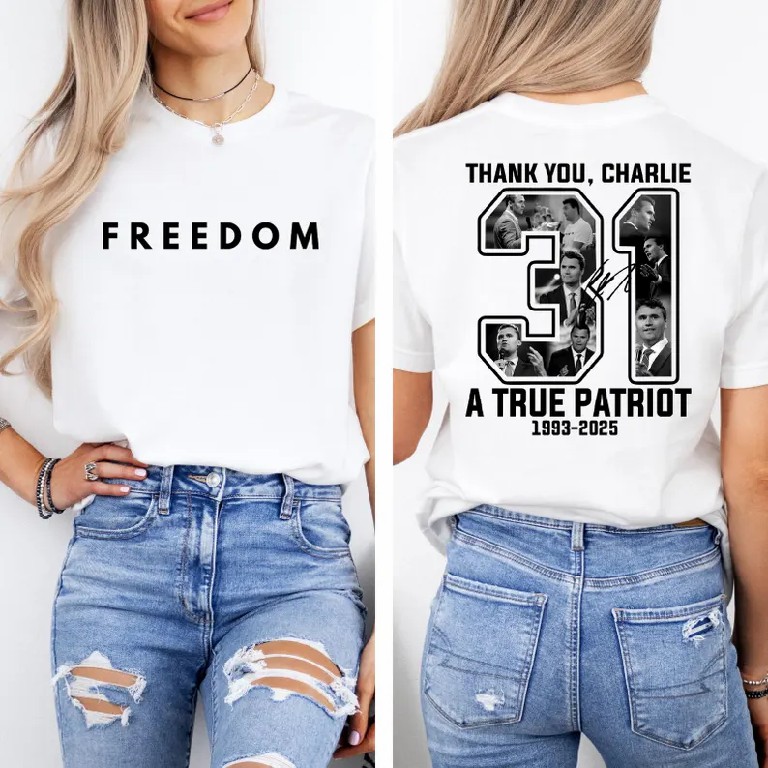 Justice for Charlie Kirk, Freedom Shirt Unisex T-Shirt (Buy 3 Free Shipping)